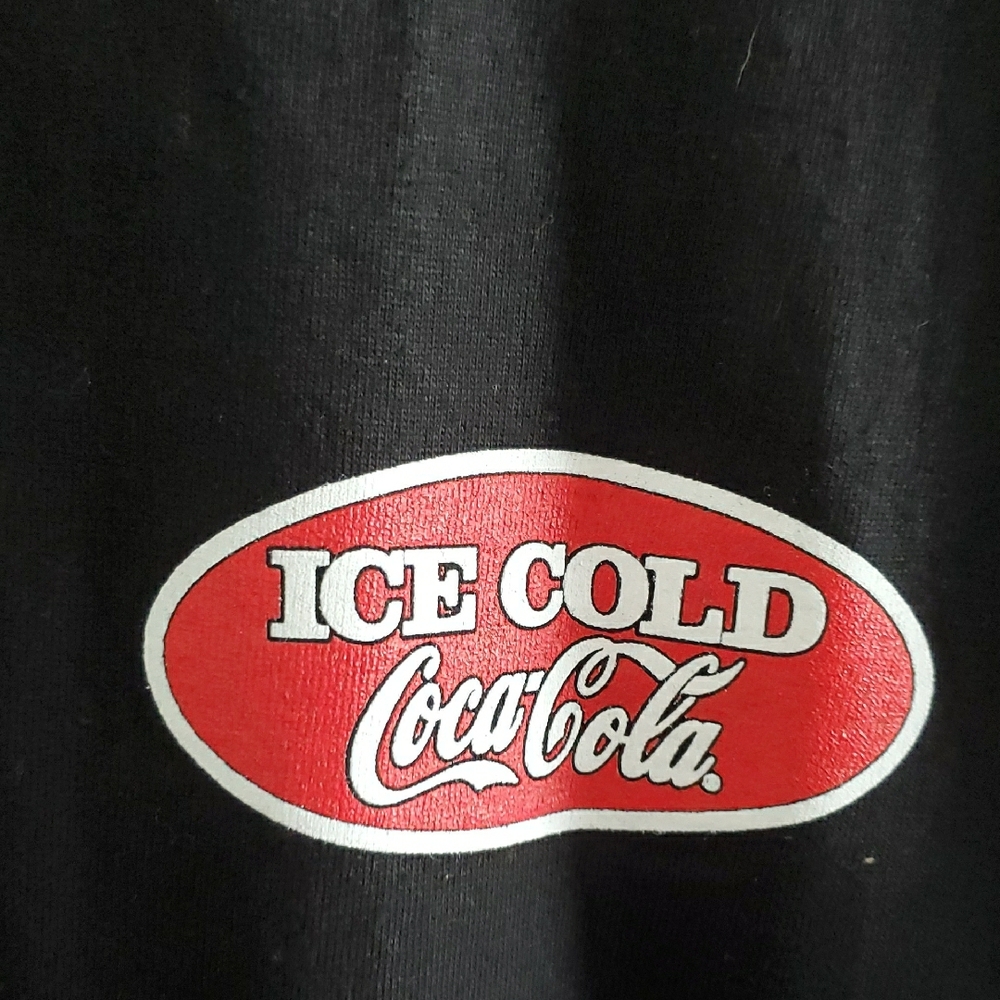 Vintage Hanes Beefy Tee Coca Cola Black Cotton Long Sleeve Tee Sz XL Y2K 90's - Picture 3 of 10